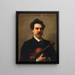 Johannes Wolff 1861-1931 hollandsk violinist - John Singer Sargent — indrammet kunstværk på væggen