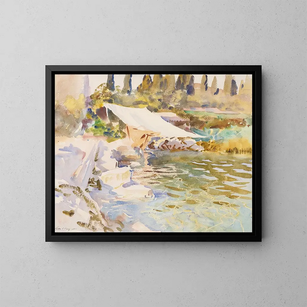 Lac de Garde - John Singer Sargent — indrammet kunstværk på væggen