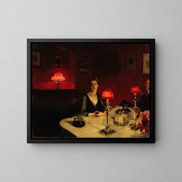 Le Verre de Porto - John Singer Sargent — indrammet kunstværk på væggen