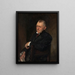 Portrait af James Whitcomb Riley - John Singer Sargent — indrammet kunstværk på væggen