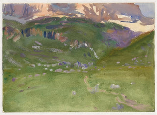 Alpes Sellar, Dolomitter - John Singer Sargent — visning af kunstværket