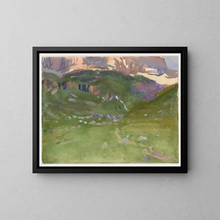 Alpes Sellar, Dolomitter - John Singer Sargent — indrammet kunstværk på væggen