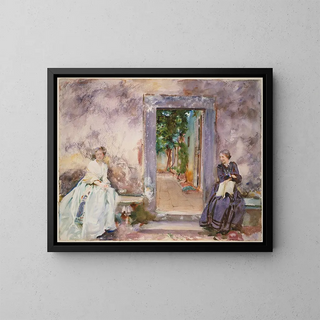 Le Mur de have - John Singer Sargent — indrammet kunstværk på væggen