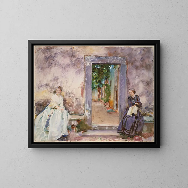 Le Mur de have - John Singer Sargent — indrammet kunstværk på væggen