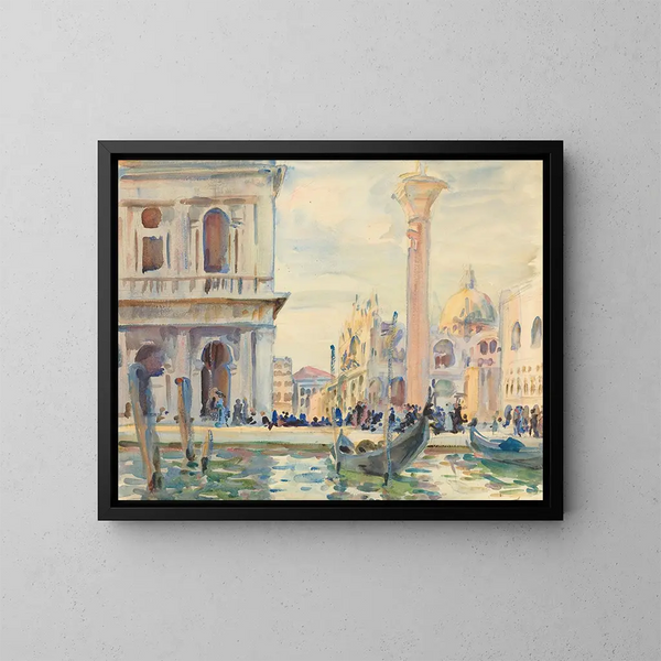 La Piazzetta - John Singer Sargent — indrammet kunstværk på væggen