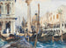 La Piazzetta med Gondoler - John Singer Sargent — visning af kunstværket