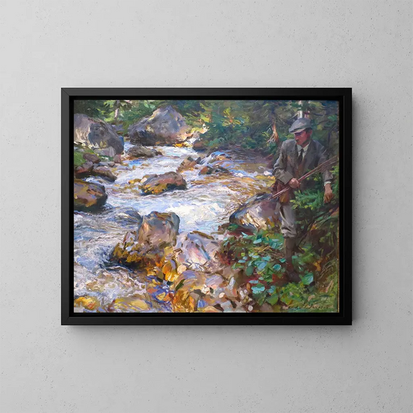 Ruisseau de truites dans le Tyrol - John Singer Sargent — indrammet kunstværk på væggen