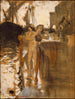 To nøgne badende stående på en kaj - John Singer Sargent — visning af kunstværket