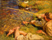 Val d'Aoste, en mand der fisker - John Singer Sargent — visning af kunstværket