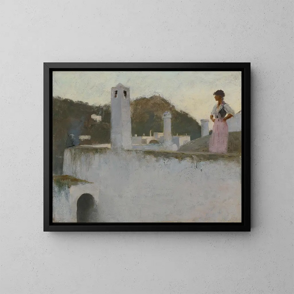 Vue de Capri - John Singer Sargent — indrammet kunstværk på væggen