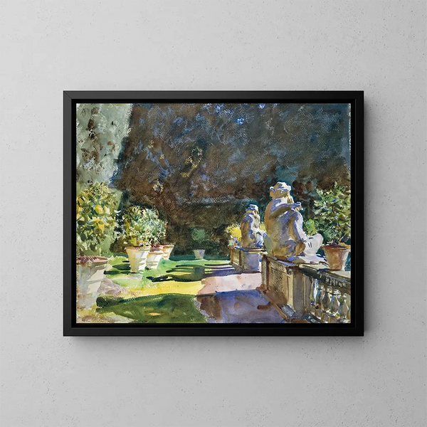 Villa de Marlia i Lucca - John Singer Sargent — indrammet kunstværk på væggen