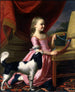 en ung kvinde med en fugl og en hund - John Singleton Copley — visning af kunstværket