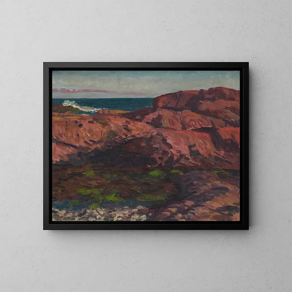 Eftermiddag ved Red Rocks - John Sloan — indrammet kunstværk på væggen