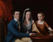 Jonathan Trumbull Jr. med fru Trumbull Eunice Backus og Faith Trumbull - John Trumbull — visning af kunstværket