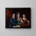 Jonathan Trumbull Jr. med fru Trumbull Eunice Backus og Faith Trumbull - John Trumbull — indrammet kunstværk på væggen