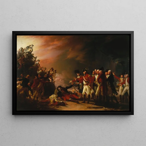 La Sortie de la garnison de Gibraltar - John Trumbull — indrammet kunstværk på væggen