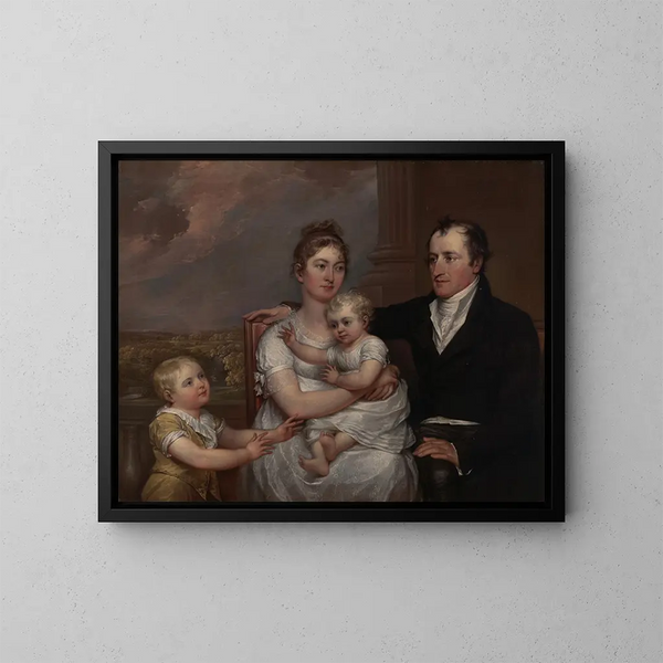 La famille Vernet - John Trumbull — indrammet kunstværk på væggen