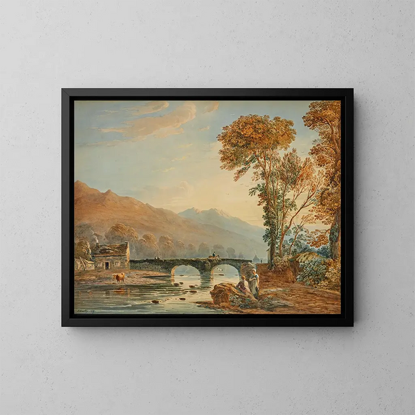 Pont de Beddgelert, Wales - John Varley — indrammet kunstværk på væggen