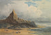 Figuren på stranden i Barmouth, det nordlige Wales - John Varley — visning af kunstværket
