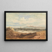 Vue de la côte escarpée, Bamburgh, Northumberland - John Varley — indrammet kunstværk på væggen