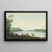 Le lac Windermere depuis Rawlinson's Nab, der vender sig mod bunden af søen - John Warwick Smith — indrammet kunstværk på væggen