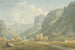Village de Stonethwaite og Eagle Cragg Borrowdale - John Warwick Smith — visning af kunstværket