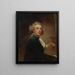 Portrait af kunstneren i halvlængde, der holder en portefølje - John Westbrooke Chandler — indrammet kunstværk på væggen