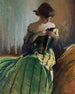 Studie i sort og grøn - John White Alexander — visning af kunstværket