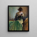 Studie i sort og grøn - John White Alexander — indrammet kunstværk på væggen