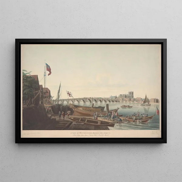John William Edye - A View of Westminster Bridge the Abbey and Church.webp