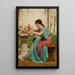 En dilettant - John William Godward — indrammet kunstværk på væggen