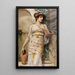 Ved fontænen - John William Godward — indrammet kunstværk på væggen
