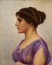 Studie af en klassisk skønhed - John William Godward — visning af kunstværket