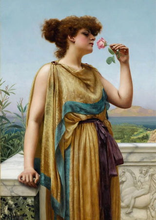 John William Godward - The Fragrant Rose.webp