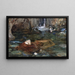 Studie for Nymfer, der finder Orfeus' hoved - John William Waterhouse — indrammet kunstværk på væggen