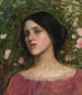 La tonnelle de roses - John William Waterhouse — visning af kunstværket
