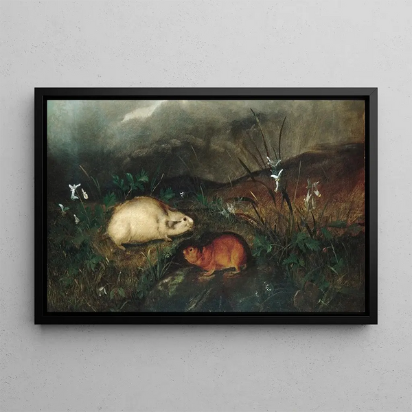 Lemming af Hudson-bugten - John Woodhouse Audubon — indrammet kunstværk på væggen