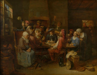 Taverne-scene - Joos van Craesbeeck — visning af kunstværket