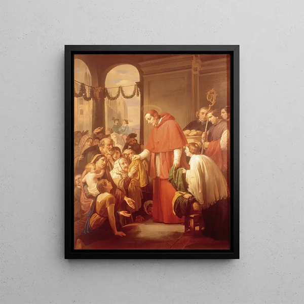 Jos Salom Pina - Saint Charles Borromeo Handing out Alms to the People.webp