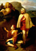 Giotto og Cimabue - José María Obregón — visning af kunstværket