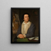 Portrait af maleren Philipp Veit - Josef Binder — indrammet kunstværk på væggen