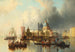 Venedig, animation nær Punta della Dogana og Santa Maria della Salute - Josef Carl Berthold Püttner — visning af kunstværket