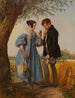 La rencontre - Josef Danhauser — visning af kunstværket