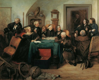 L'ouverture du testament - Josef Danhauser — visning af kunstværket