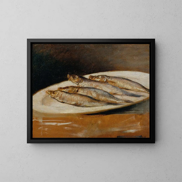 Sardines - Josef Navrátil — indrammet kunstværk på væggen