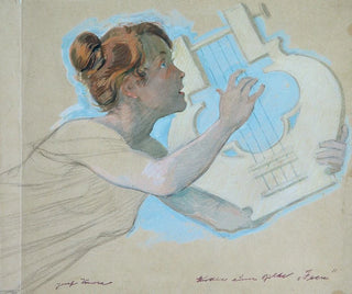 Josef Wawra - Studie zum Bild Feen.webp