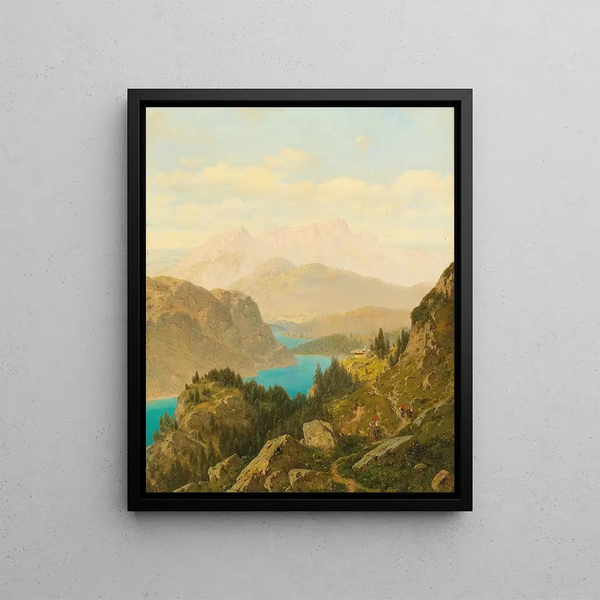 Josef von Schlgl - View of the Knigssee and the Untersberg.webp