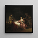 Josephs anklagede af Potiphars kone - Efterfølger af Rembrandt van Rijn — indrammet kunstværk på væggen