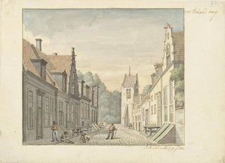 Joseph Adolf Schmetterling - Straat in het dorp Oosterland op Duiveland.webp