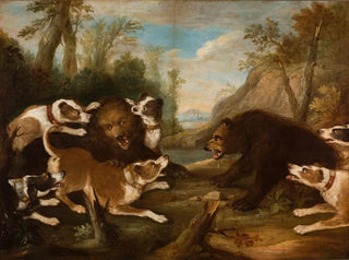 Joseph Anton Harzath - Dogs Fighting with Bears.webp